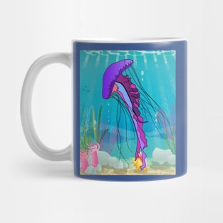 Colorful Luminous Jellyfish Sea Animals Mug